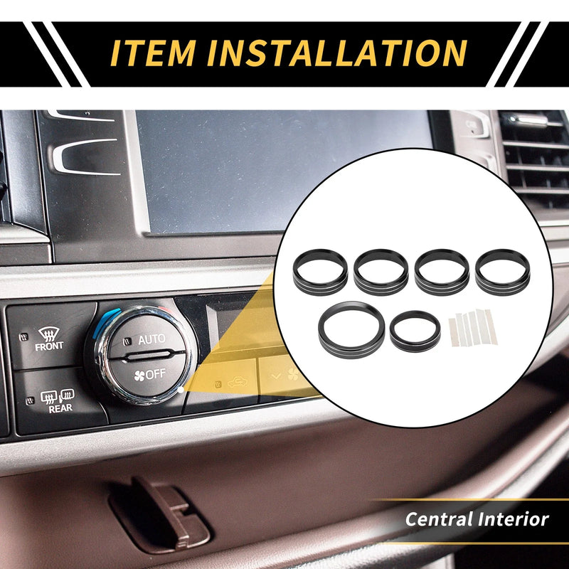 Ford F-150 XLT (2016-2019) Black 1 Set Air Conditioning Button Cover Trim