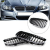 BMW E90 E91 328i 335i Front Kidney Grille Chrome Black (2009-2011)