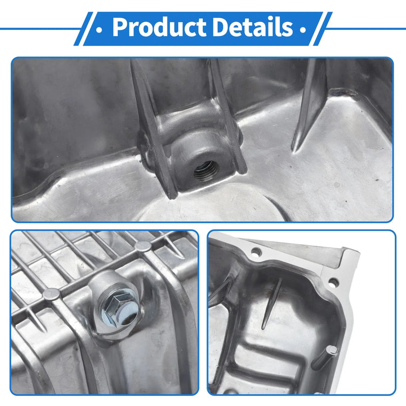 Ford Escape (2013-2018) - Aluminum Silver Tone Engine Oil Pan