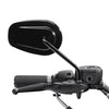 Harley Softail Deluxe Fat Boy Dyna FXDL Black Teardrop Rearview Mirrors