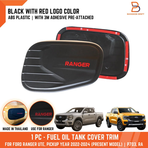 Ford Ranger Ute Black Fuel Oil Tank Cap Cover Trim (2022-2024)