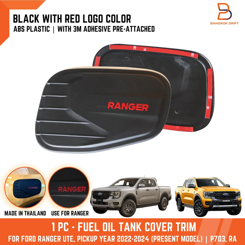 Ford Ranger Ute Black Fuel Oil Tank Cap Cover Trim (2022-2024)
