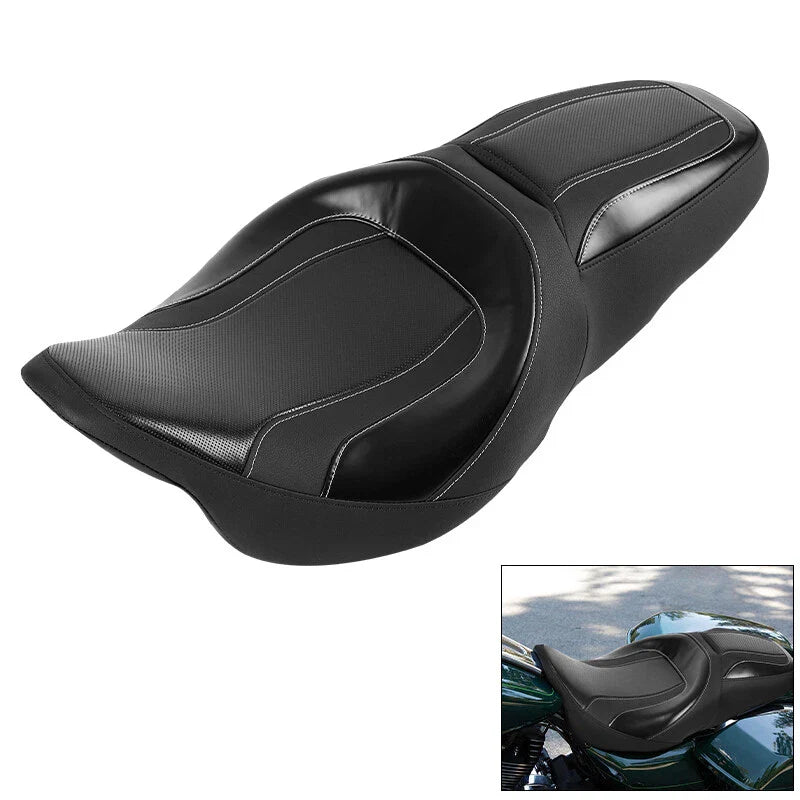 Harley Electra Road Street Glide Black Driver Passenger Seat (2009-2023)