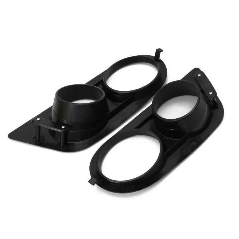 BMW E46 M3 Front Bumper Fog Light Covers LH & RH Matte Black (2001-2006)