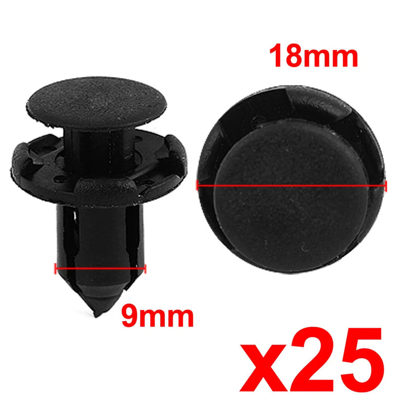 Mitsubishi Honda 25 Pcs Push Type Mudguard Retainer Clips