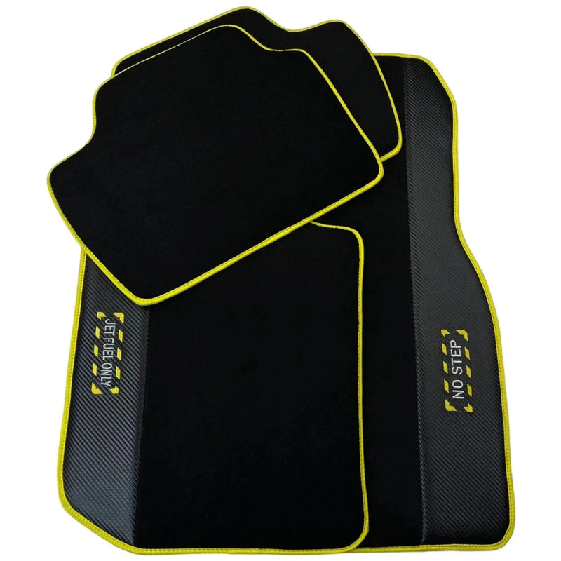 BMW 5 Series E28 Sedan (1981-1988) - Carbon Fiber Design Black Floor Mats