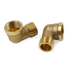 Various Models 2 x Brass Hose Fitting 90 Degree Elbow G1/2 Male x G1/2 Female