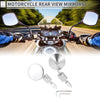 M6 Rear View Mirrors / Round Shape / Silver Tone Aluminum Alloy