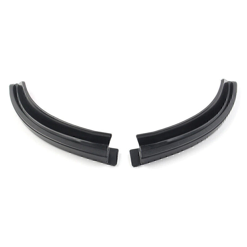 Jeep Wrangler Black ABS Front Water Rain Gutter Extensions (2018-2021)
