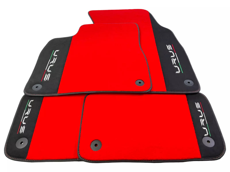 Lamborghini Urus 2018-2024 with Alcantara Leather Red Floor Mats