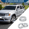 Jeep Cherokee (2014-2022) 3 x Pcs AC Media Volume Tune Switch Knob Cover Ring