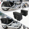 Make Model Pair 2 x Saddlebag Side Bags Adjustable Buckles Black