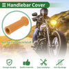 Motorcycle 1 x 25mm Hand Grips Cover Handlebar End Grips TPU Brown Yellow