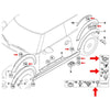 Mini Cooper ROADSTER 2 x Fender Wheel Trim Arch Clips (2007–2015)
