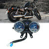 Motorcycle Cruiser Dual Digital Odometer Tachometer Speedometer Gauge