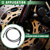 Motorcycle 150cm Braided Hydraulic Brake Line Oil Hose Black Army Green
