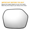 Honda CR-V Left Right White Mirror Glass Pair w/ Back Heated (2007-2011)