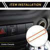 Jeep Wrangler JK (2011-2017) Orange Emergency Light Switch Panel Trim