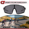 Motorcycle UV400 Black Lens Black Frame Cycling Sunglasses Riding Goggles