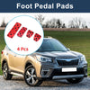 Subaru Forester (2006-2018) Red 4 Pcs Foot Accelerator Pedal Covers