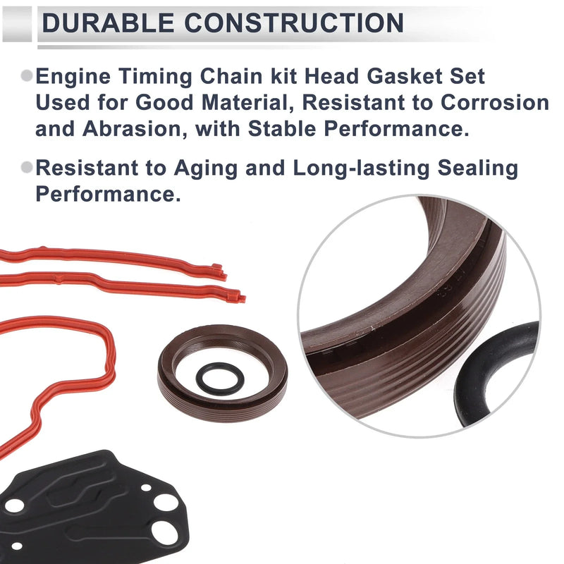 Ford Lincoln 5.4L Engine Timing Cover Gasket Seal Set (2004-2010)