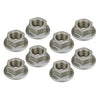 8 x M10 x 1.25 Stainless Steel Hex Flange Nuts