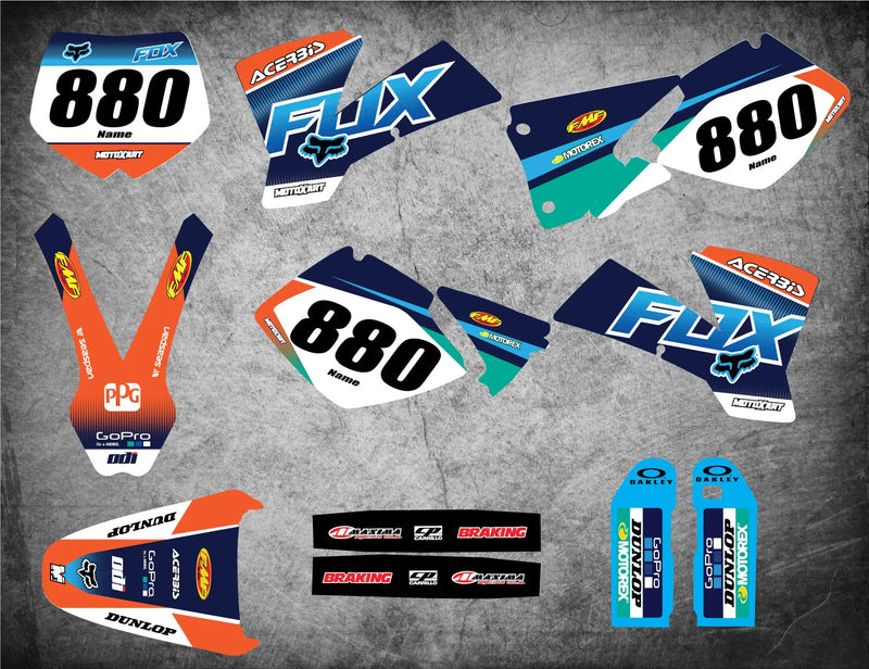 KTM SXF 2001-2002 FOXY STYLE Stickers Decals Custom Graphics Full Kit