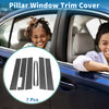 Ford Maverick (2022-2023) Carbon Fiber Black 7pcs Door Pillar Window Trim