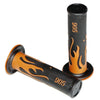 PIT PRO Dirt Bike 24mm 22mm Orange Flame Throttle Hand Grips
