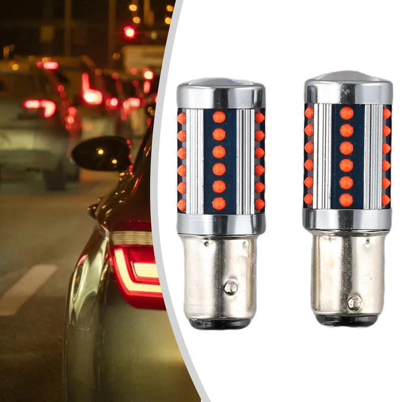 Car 0.23A / 2x 1157 LED Light Bulb Aluminum Brake Light COB DC/AC 12V-24V