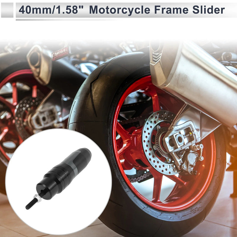 Make Model 10mm Aluminum Alloy Motorcycle Slider Frame 1 Pc Titanium Tone