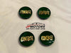 Wheel Center Caps 56mm Genuine Emblem Green Gold 3D Logo