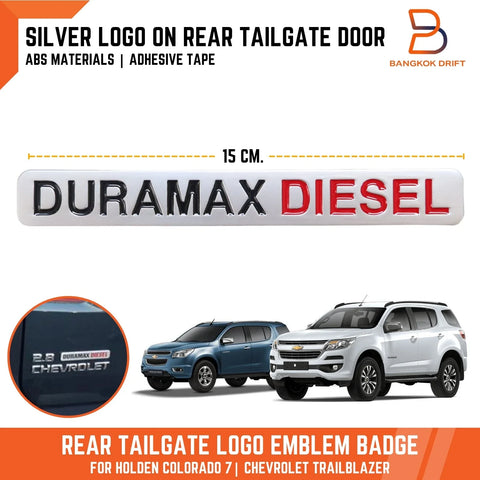 Holden Colorado 7 Duramax Diesel Rear Tailgate Emblem Badge (2012-2016)