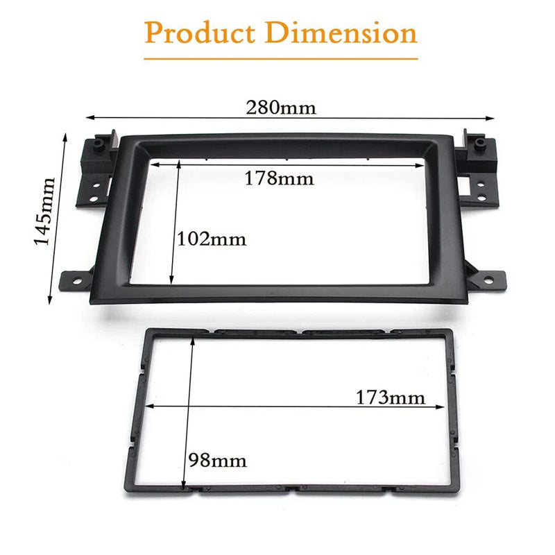 Suzuki Grand Vitara 2Din Stereo Radio Fascia Panel Frame (2005-2014)