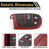 Dodge Charger 2006-2023 - 4 Button Black Red Key Fob Shell Case