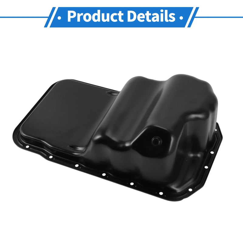 Toyota Pickup 1989-1995 V6 3.0, Steel Black Engine Oil Pan (1989-1995)
