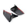 Ford Mustang Glossy Black Horn Style Rearview Side Mirror Cover Caps (2015-2021)