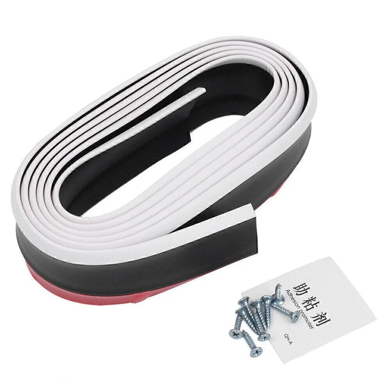 Car 2.5M White Lower Lip Protector Strip Bumper Guard
