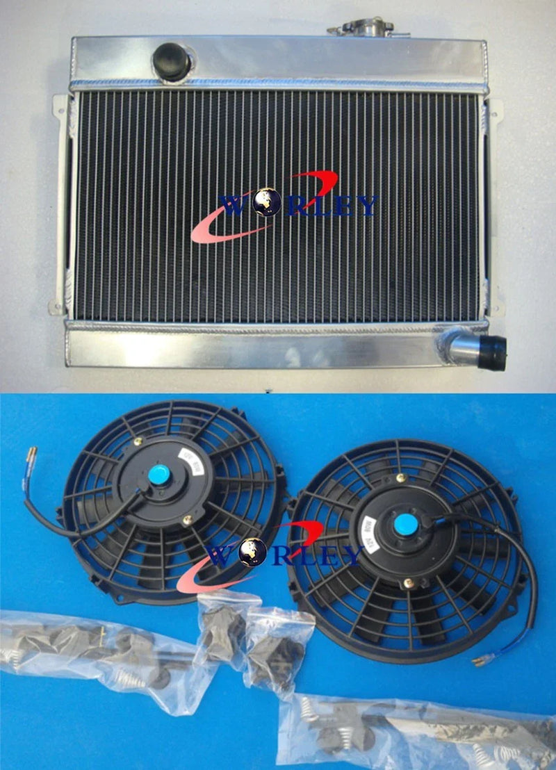 Datsun 1600 3 Row Aluminum Radiator + Fan (1968-1973)