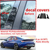 Hyundai Elantra 6 Pcs Black Door Window Trim Pillar Posts Cover (2021–2023)
