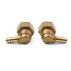 Pipe Connectors 2 x Brass Hose Barb Fitting Elbow 6mm x G1/2