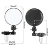 Motorcycle 2 x Rearview Mirrors 3" Round Folding Bar End Black