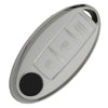 Nissan Qashqai Leaf White TPU 3 Button Key Shell Cover (2010-2023)