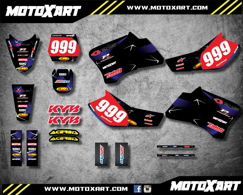 Yamaha TTR 90 (2000-2007) Stickers Decals Custom Graphic Kit BARBED STYLE