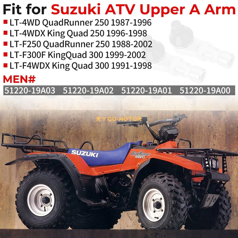 Suzuki QuadRunner QuadSport King Quad QuadMaster Ball Joint / 2 x Lower