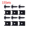 Bumper Fender Trim Fasteners - Universal U-Type Clip Kit with Screw