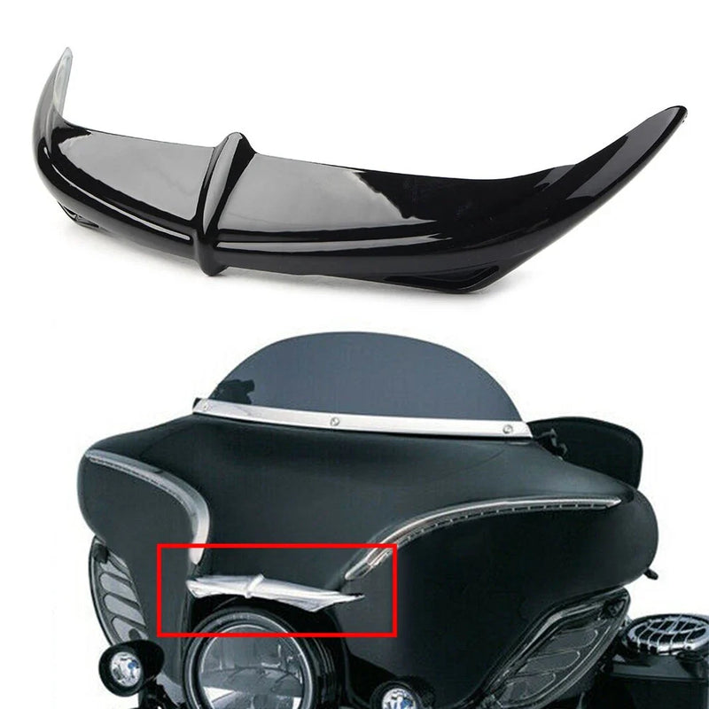 Harley Touring FLHX Black Batwing Fairing Brow Accent (1996-2013)