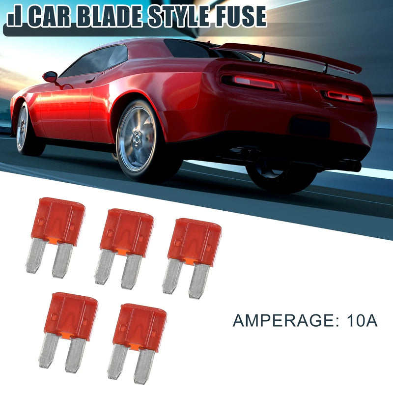Boat Truck RV Camper Motorcycle 5pcs 10A Car Mini Blade Fuses