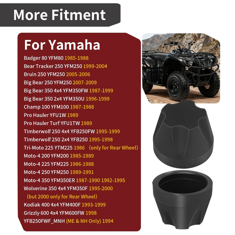 Yamaha Grizzly 600 4x4 YFM600FW 2 x Front & Rear Wheel Hub Cap (1998–2001)