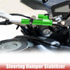 Motorcycle Steering Damper Universal Green Adjustable Linear Stabilizer